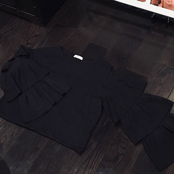 Zara Ruffle Sleeve Sweater - Picture 10 of 15